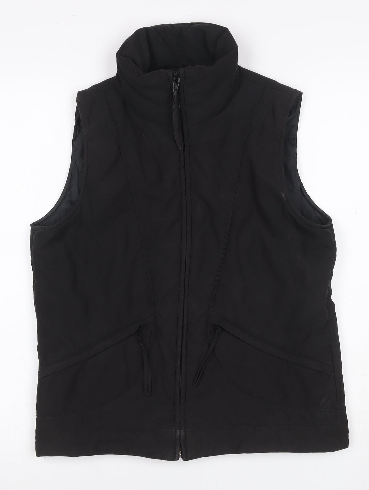 Dorothy Perkins Women Black Size 8 Padded Zip Puffer Waistcoat