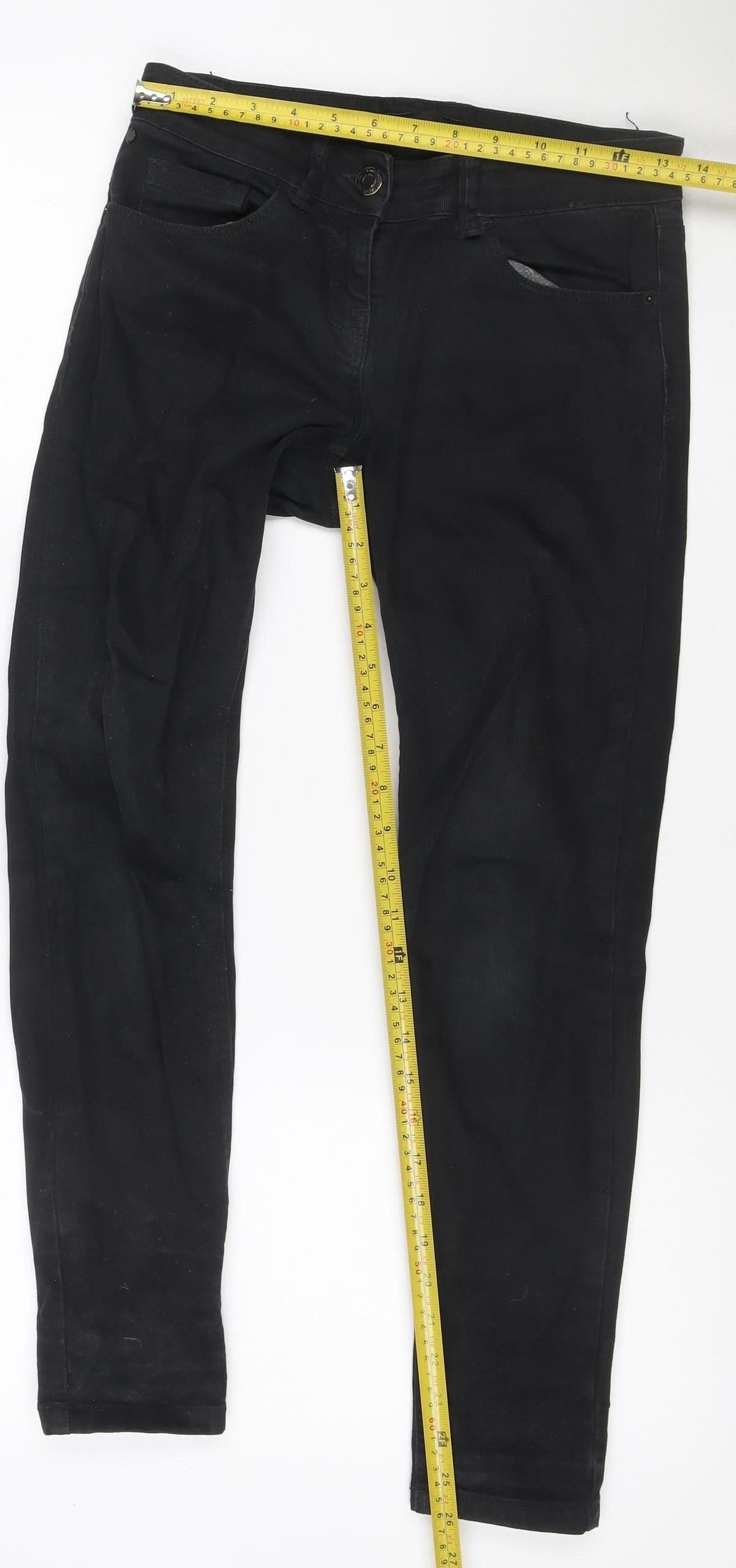 Next Women’s Black Skinny Petite Jeans UK 6 Stretch Denim