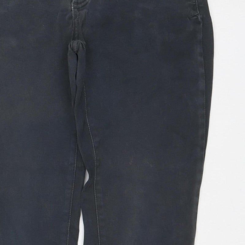 NYDJ Women’s Black UK 10 Straight Mid Rise Stretch Jeans