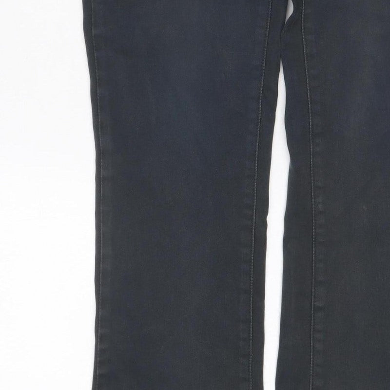 NYDJ Women’s Black UK 10 Straight Mid Rise Stretch Jeans