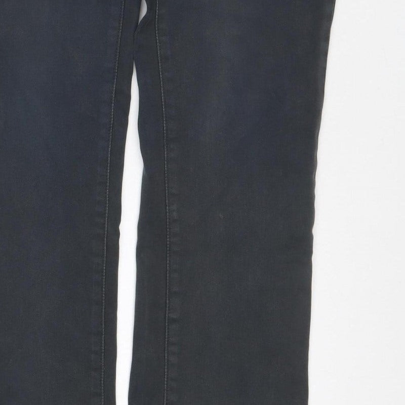 NYDJ Women’s Black UK 10 Straight Mid Rise Stretch Jeans