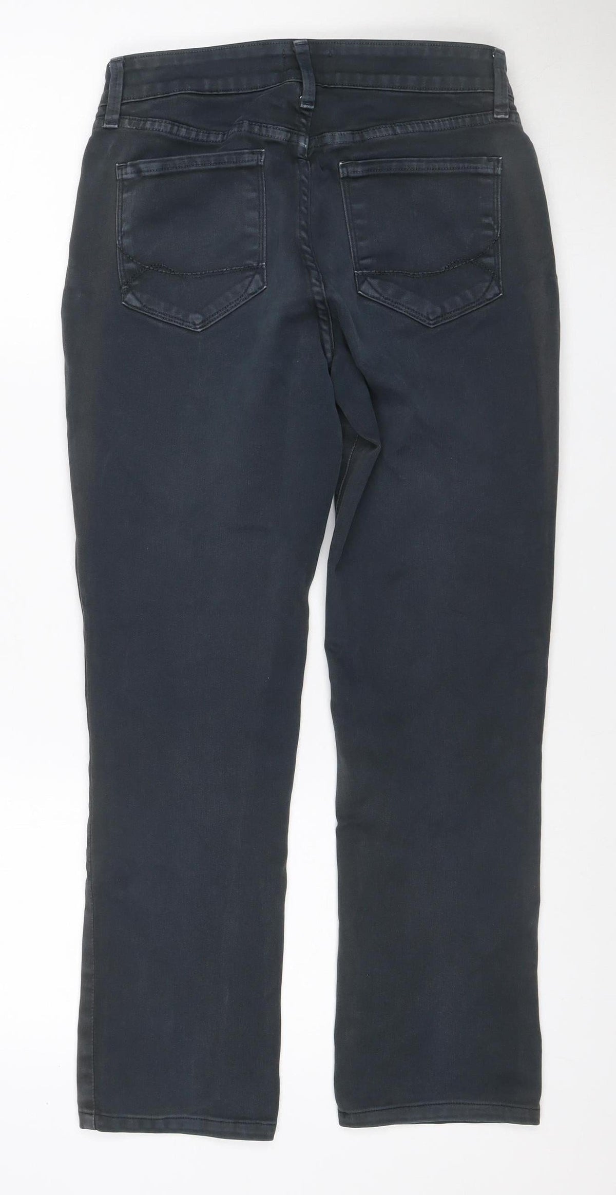 NYDJ Women’s Black UK 10 Straight Mid Rise Stretch Jeans