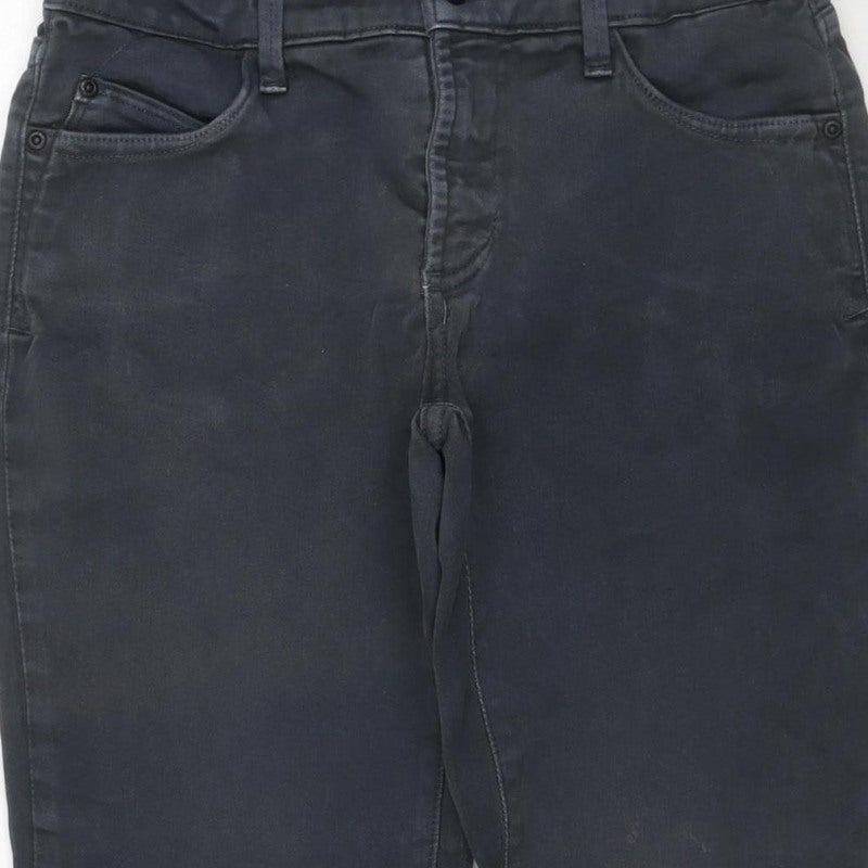 NYDJ Women’s Black UK 10 Straight Mid Rise Stretch Jeans