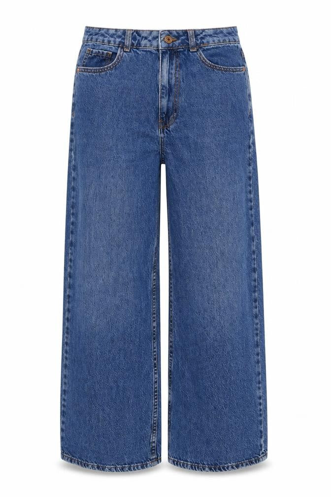 New Look Women’s Blue UK 10 Adalaf Wide-Leg Denim Jeans