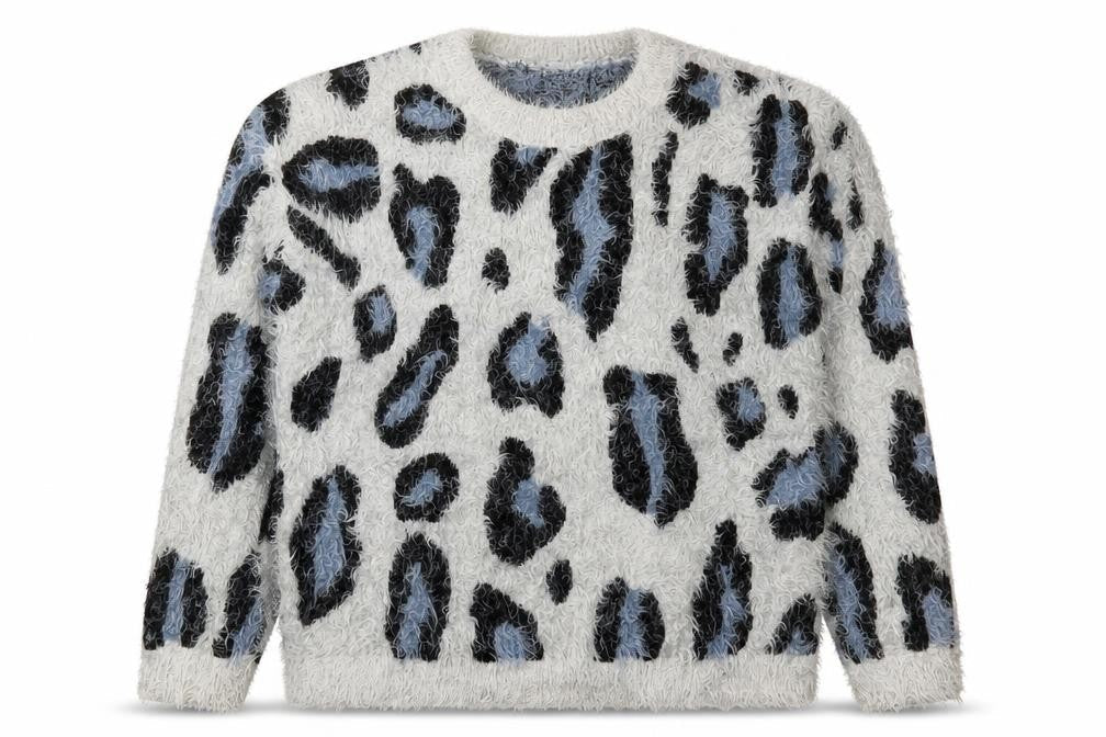 Urban Classics Women’s Multicoloured Leopard Fuzzy Knit Jumper S