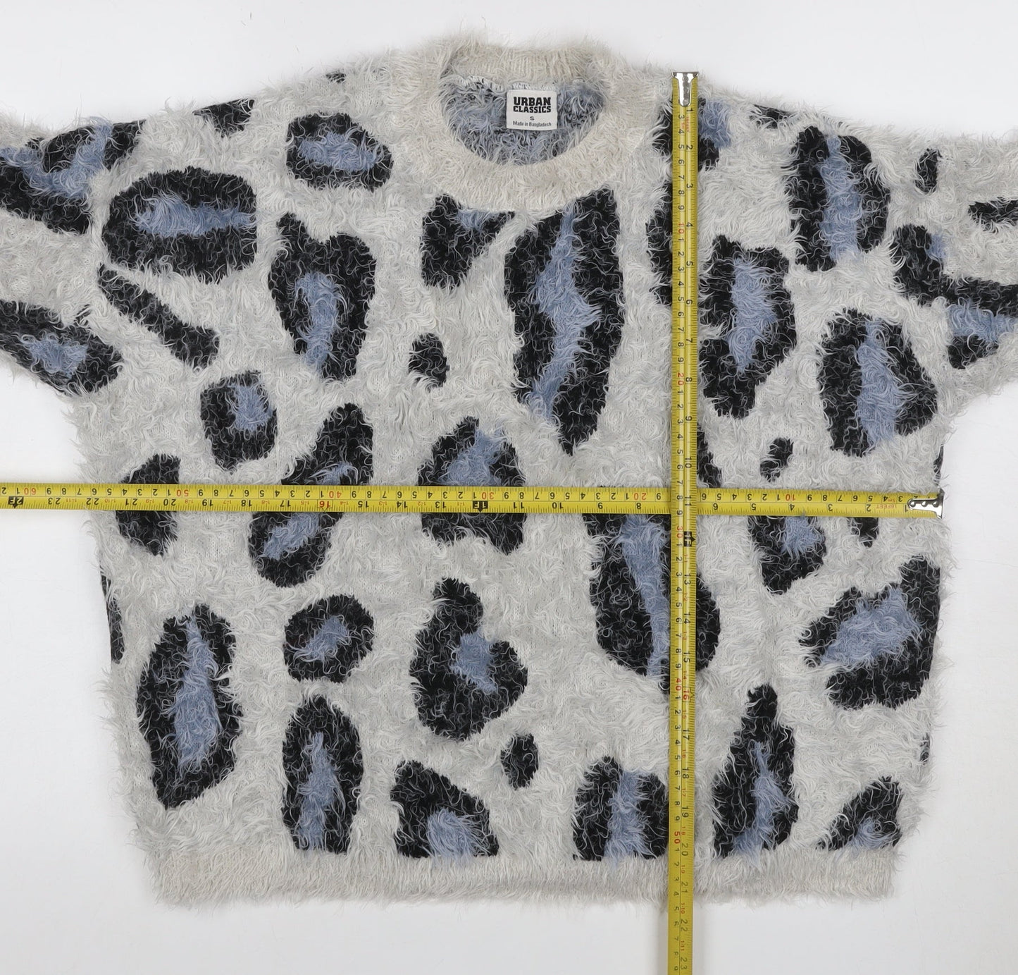 Urban Classics Women’s Multicoloured Leopard Fuzzy Knit Jumper S