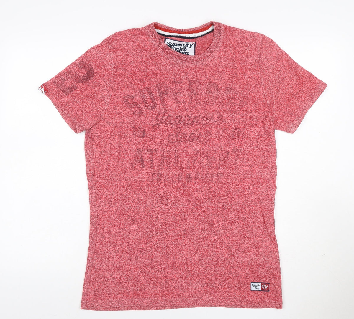Superdry Men’s Red M Track & Field Graphic Print Crew Neck T-Shirt