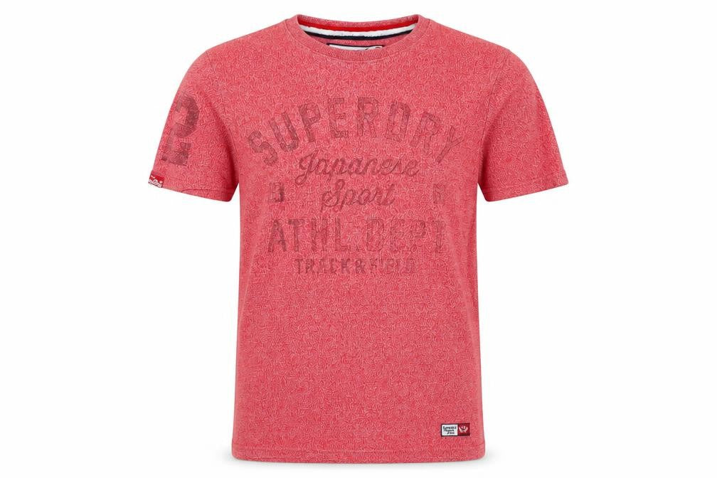 Superdry Men’s Red M Track & Field Graphic Print Crew Neck T-Shirt