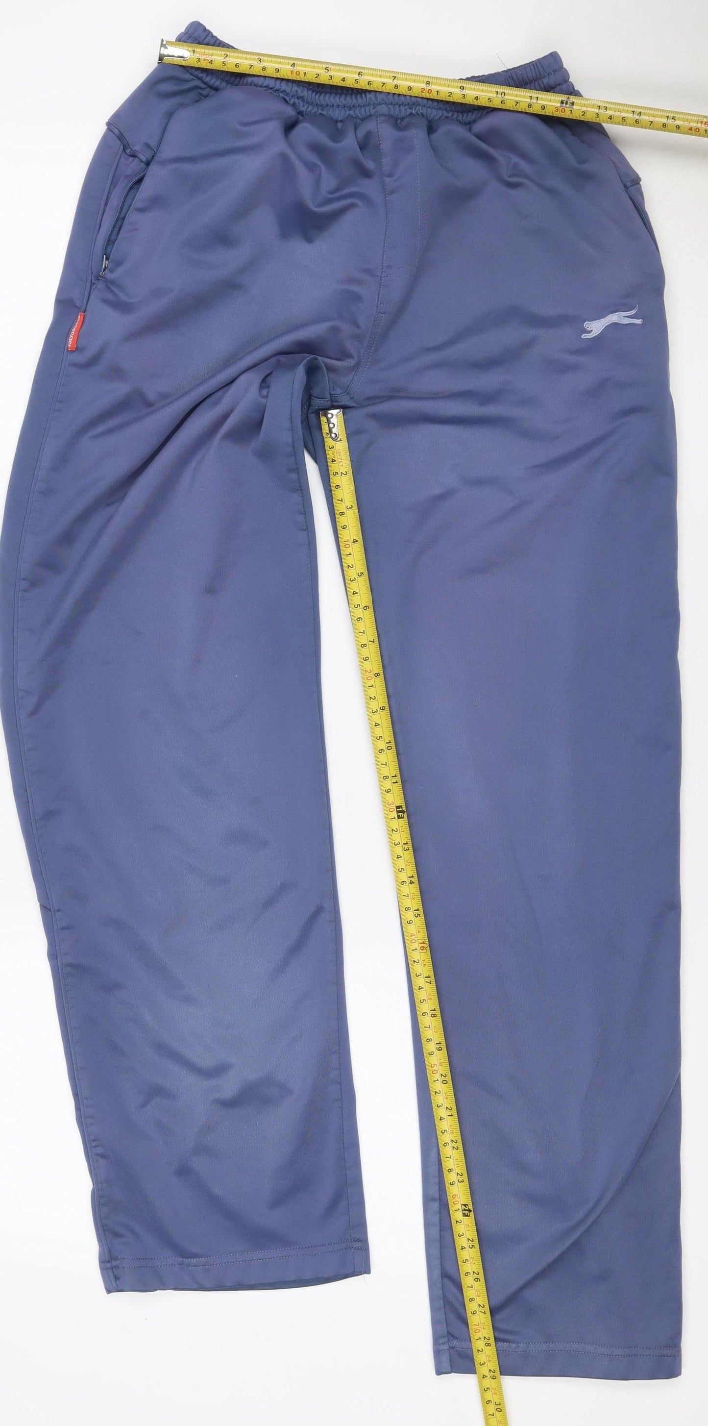 Slazenger Men’s Blue S Track Pants Straight Leg Zip Pockets