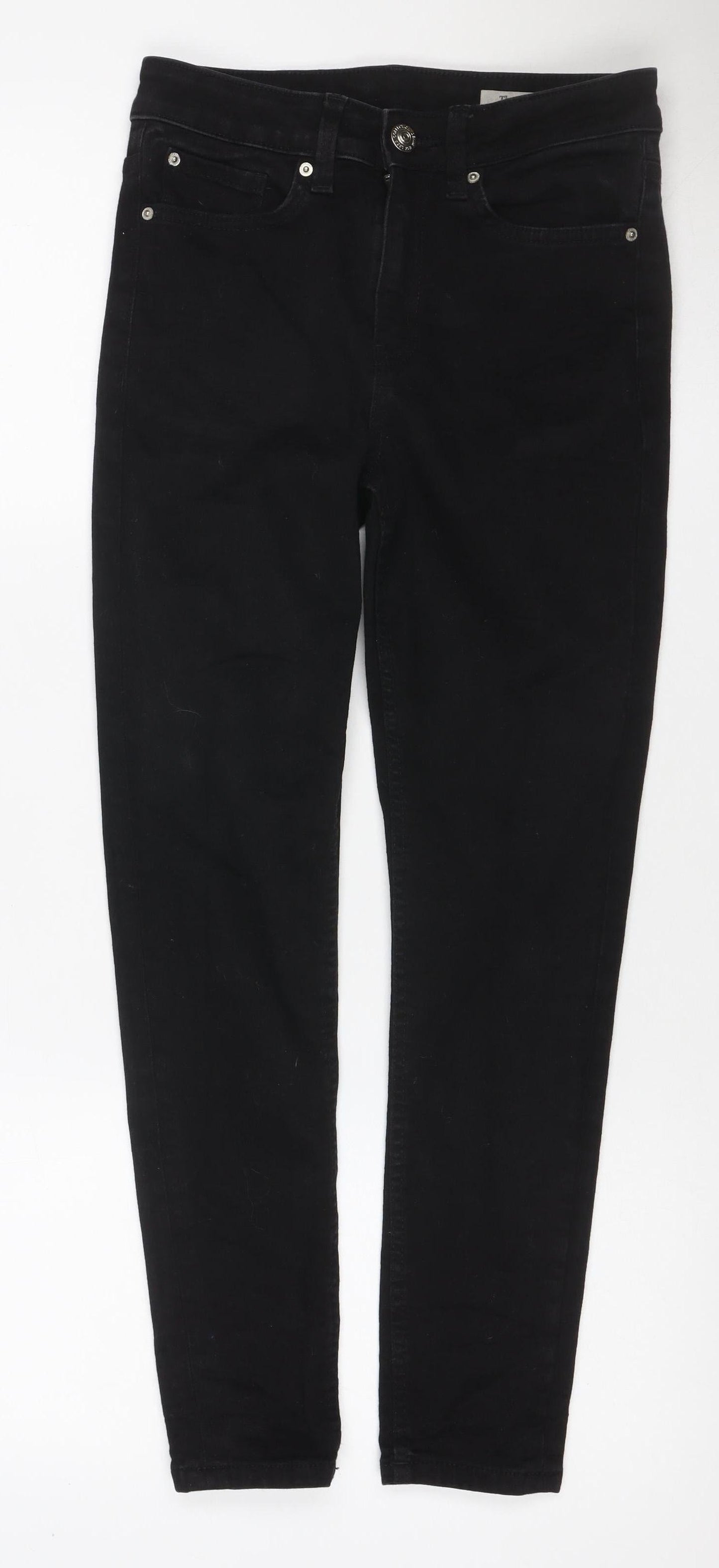 The Ivy Women’s Black Size 8 Short Skinny Stretch Jeans 5 Pocket