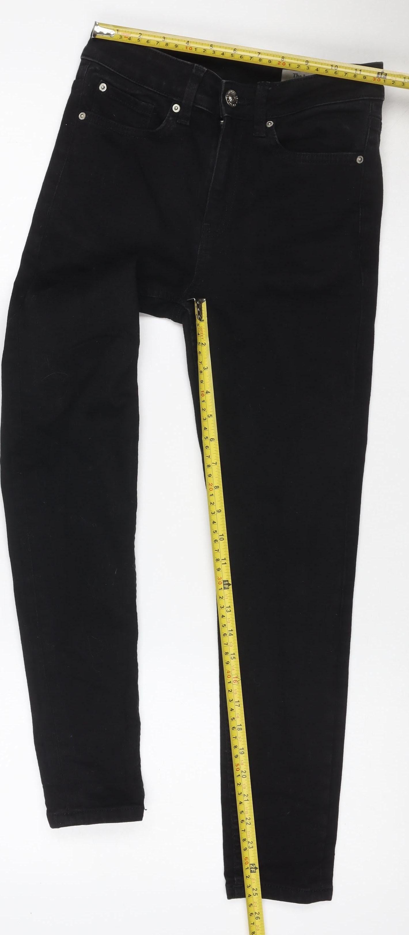 The Ivy Women’s Black Size 8 Short Skinny Stretch Jeans 5 Pocket