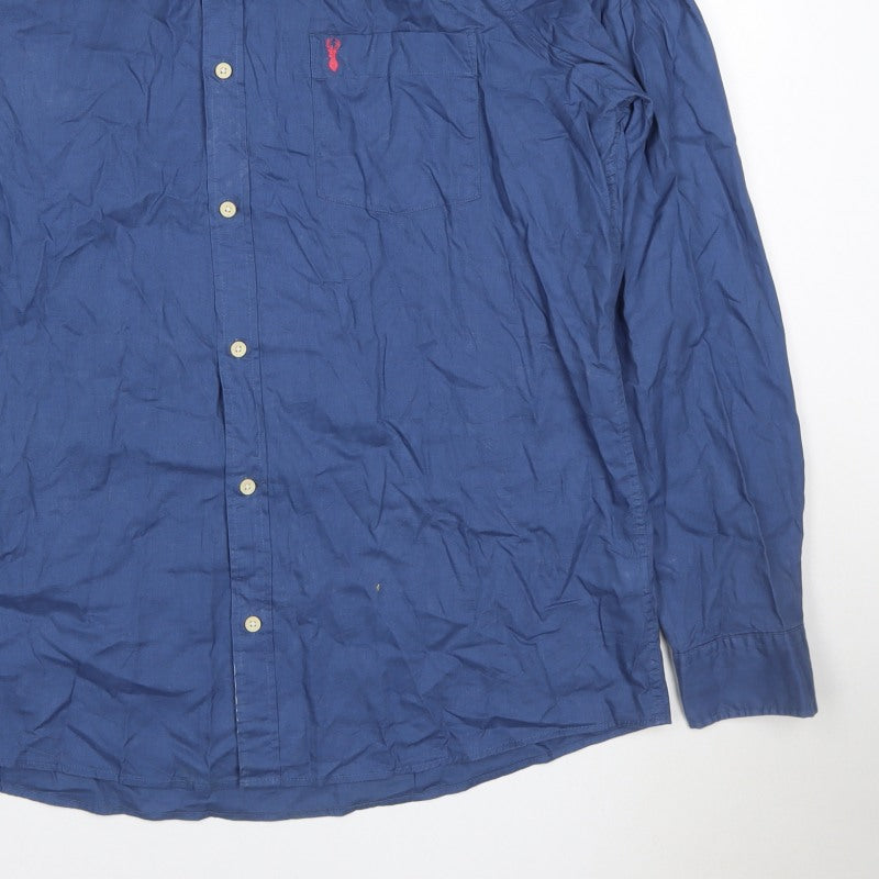Additional view of Next Men's Blue XL Slim Fit Long Sleeve Button-Up Shirt