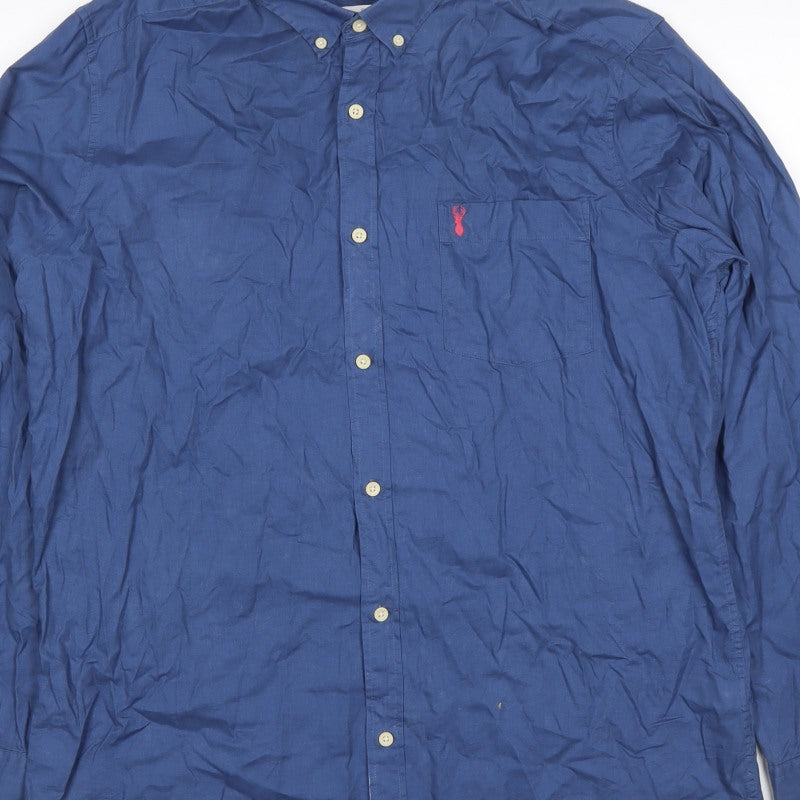 Additional view of Next Men's Blue XL Slim Fit Long Sleeve Button-Up Shirt