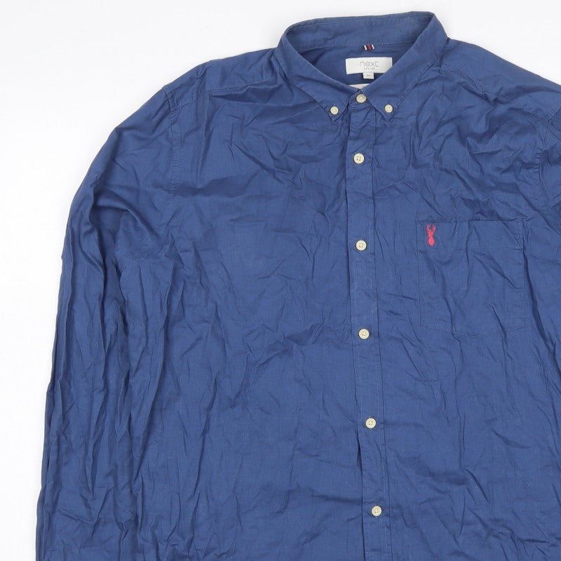 Additional view of Next Men's Blue XL Slim Fit Long Sleeve Button-Up Shirt