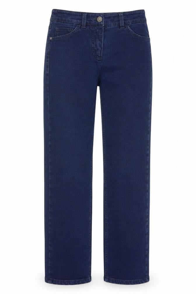 Best4me Women’s Blue Size 35 Slim Straight Stretch Jeans
