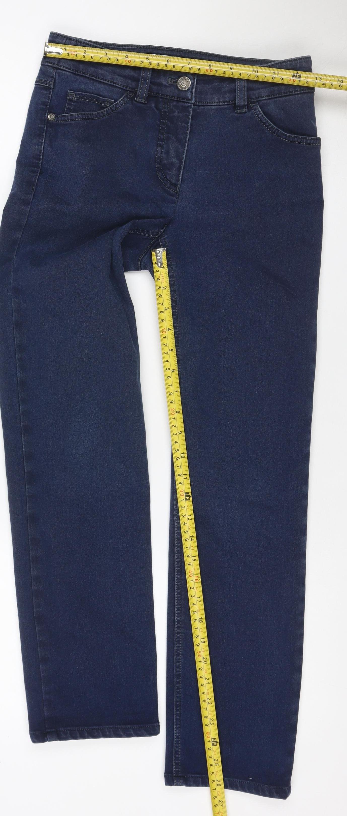 Best4me Women’s Blue Size 35 Slim Straight Stretch Jeans