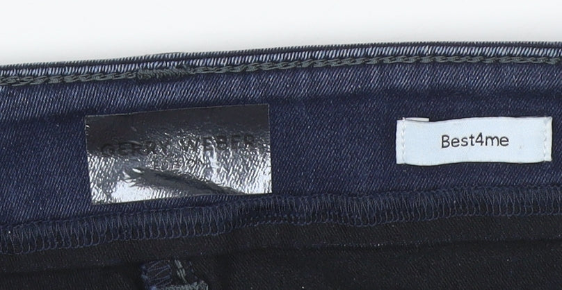 Best4me Women’s Blue Size 35 Slim Straight Stretch Jeans