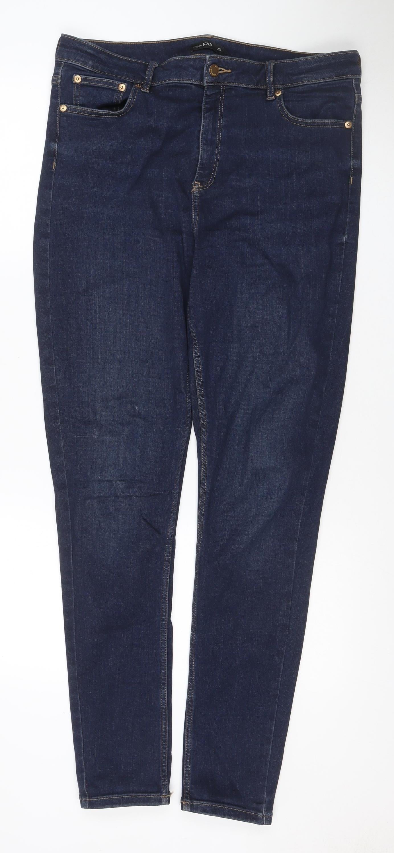 Envii Women’s Blue UK 16 Bootcut Stretch Dark Wash Jeans