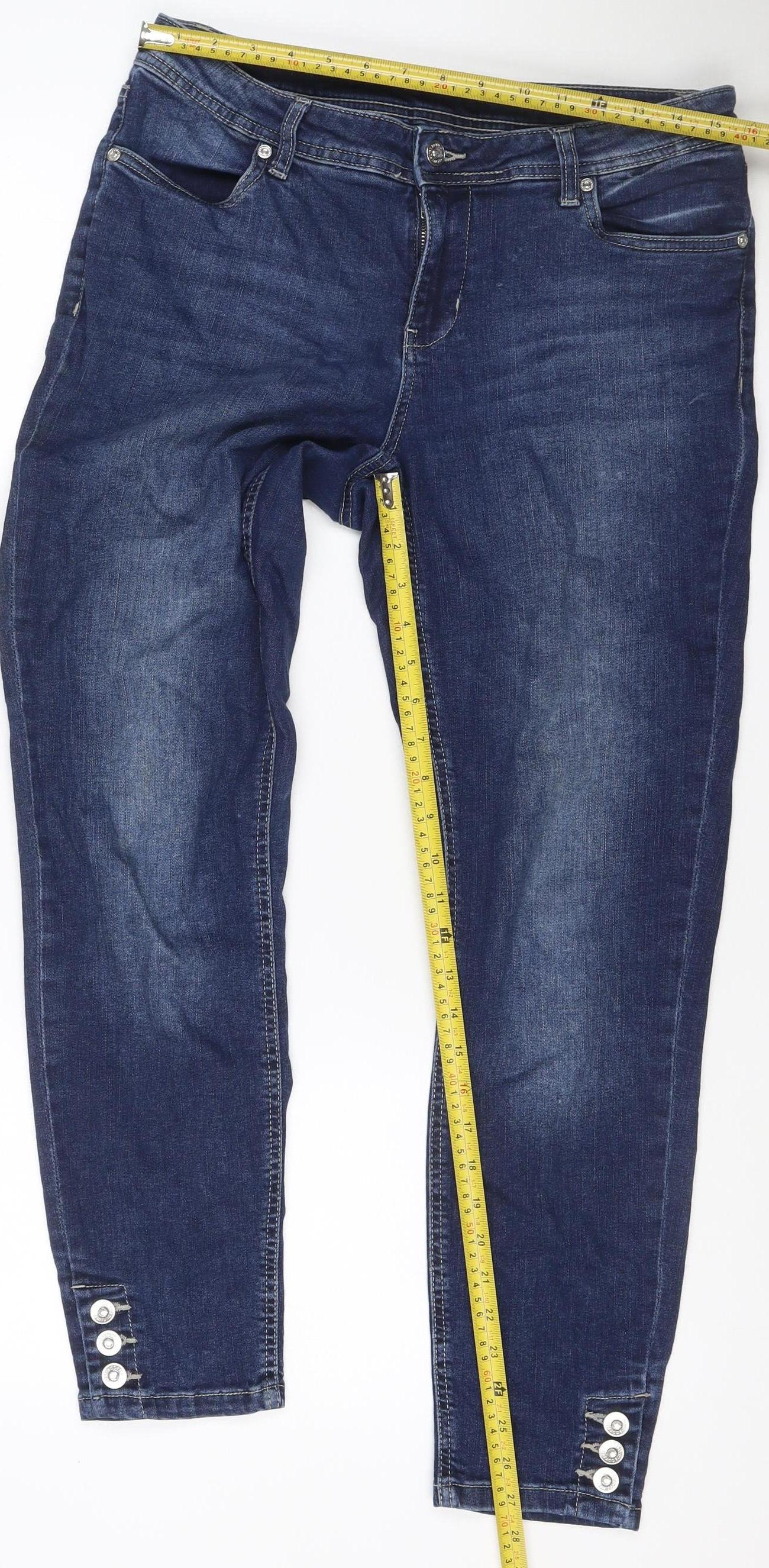 Bodyflirt Women’s Blue UK 14 Slim Stretch Bootcut Denim Jeans
