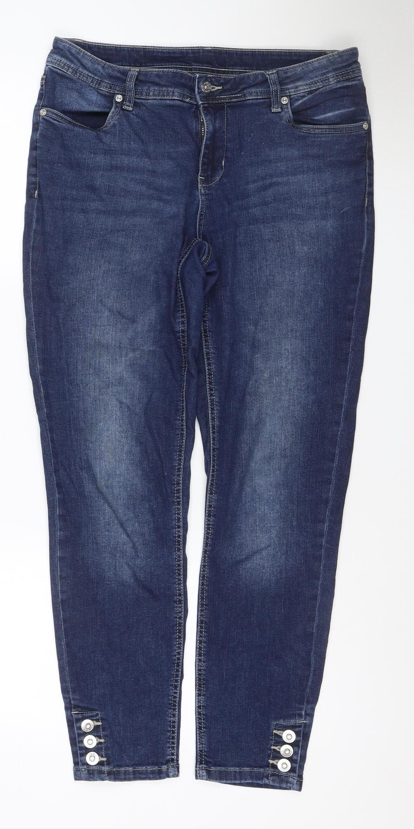 Bodyflirt Women’s Blue UK 14 Slim Stretch Bootcut Denim Jeans