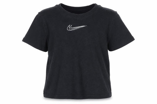 Nike Girls Black 146 Basic Logo Jersey Short Sleeve T-Shirt