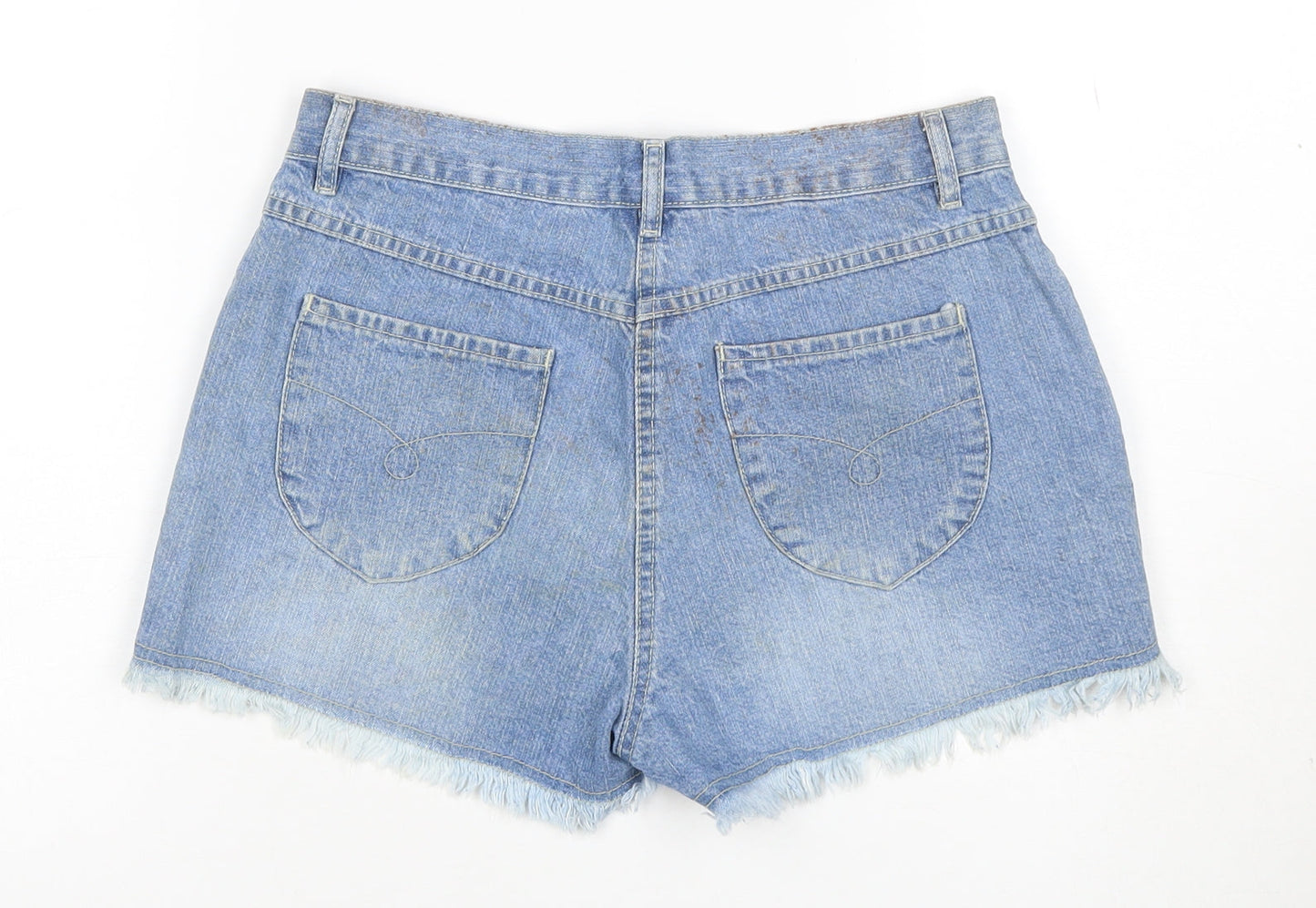 Bay Women’s Blue Size 10 High Rise Cut-Off Denim Shorts 100% Cotton