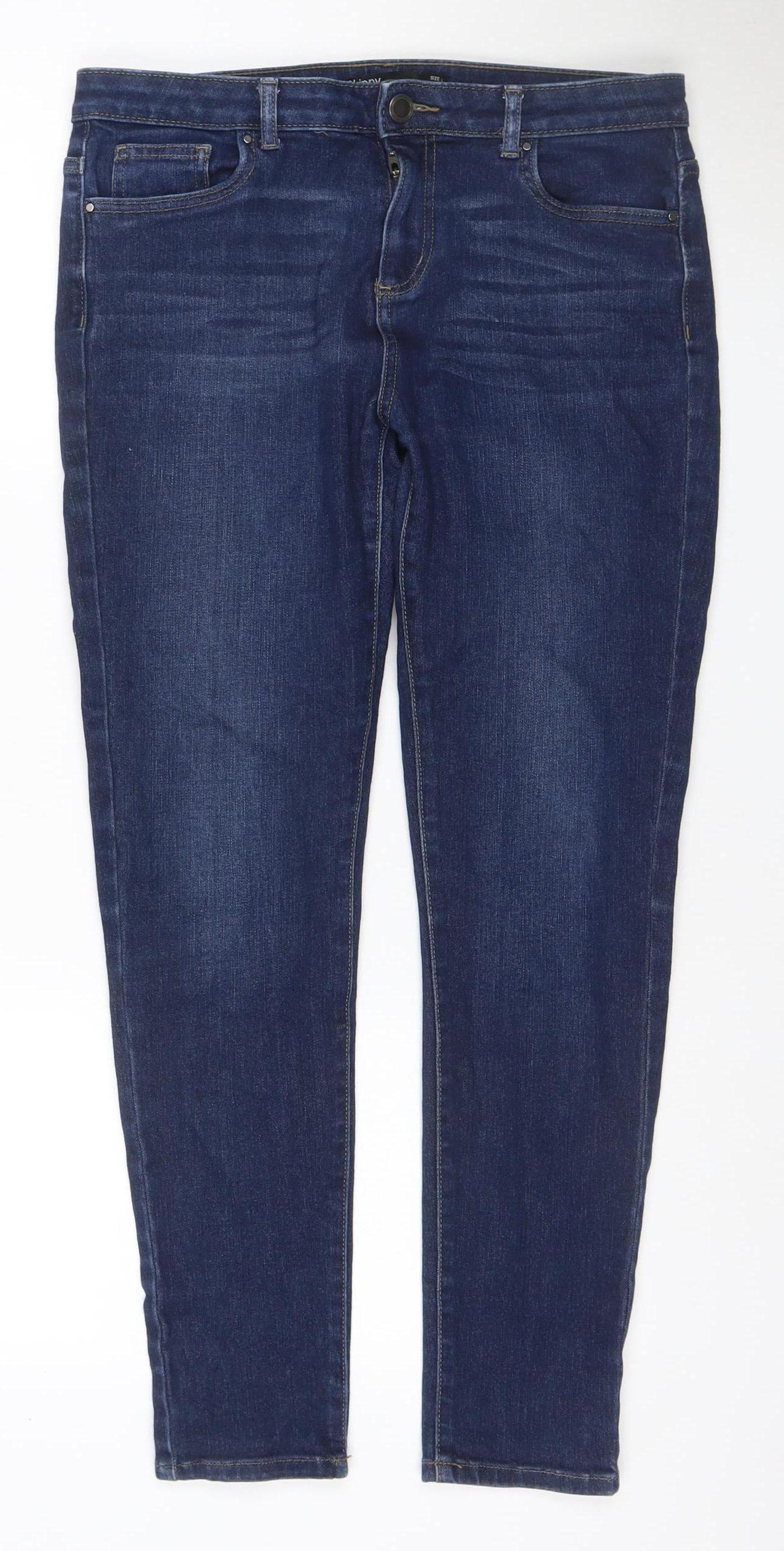 St Bernard Women’s Blue UK 14 Straight Stretch Dark Wash Jeans
