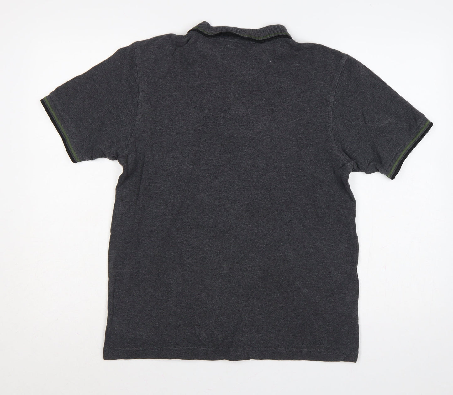 Fred Perry Men's Grey L Slim Fit Cotton Polo Shirt Logo