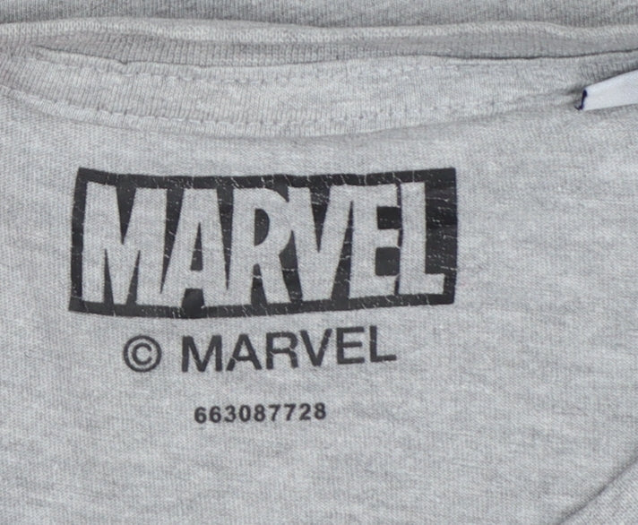 Marvel Boys Grey 12-13 Years Short Sleeve Graphic Print T-Shirt