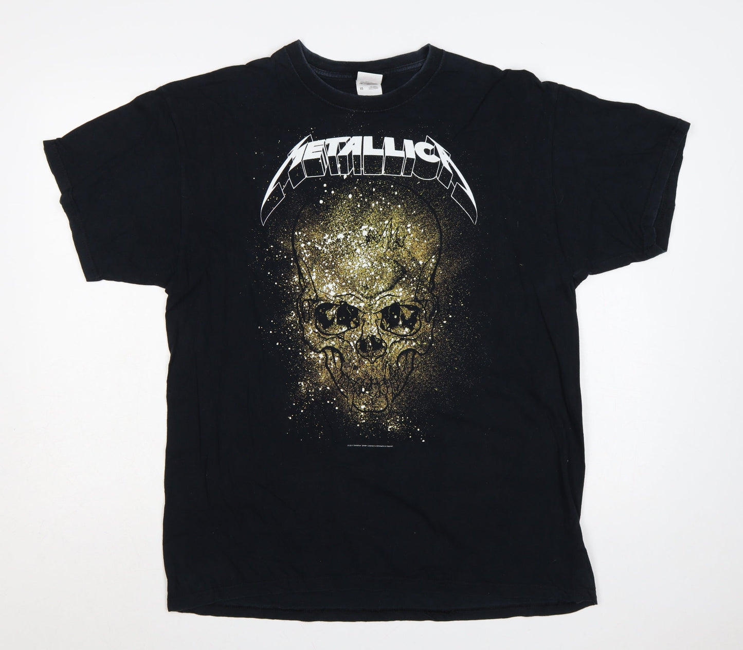 Fruit of the Loom Men Black XL Metallica Skull Graphic T-Shirt