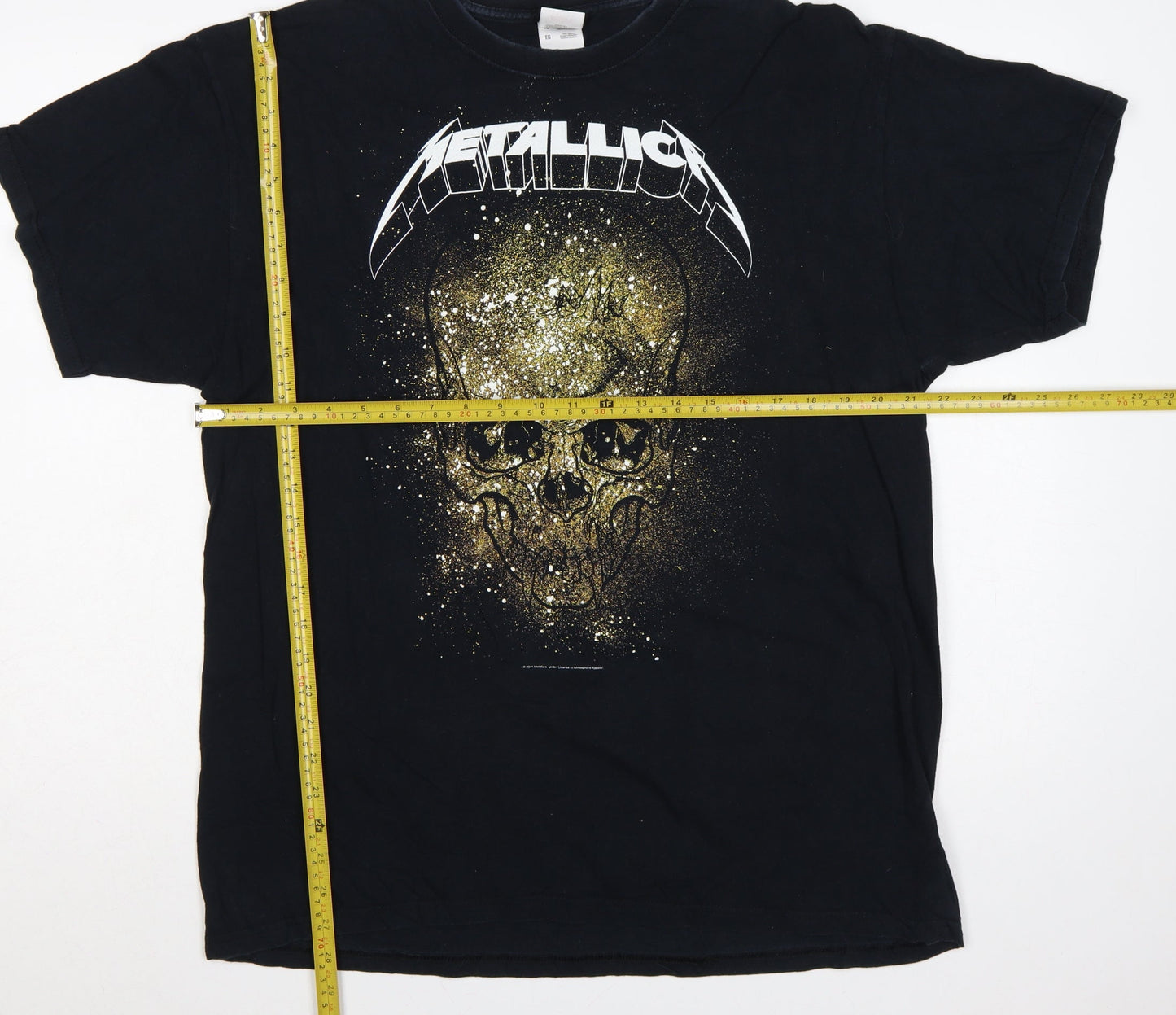 Fruit of the Loom Men Black XL Metallica Skull Graphic T-Shirt