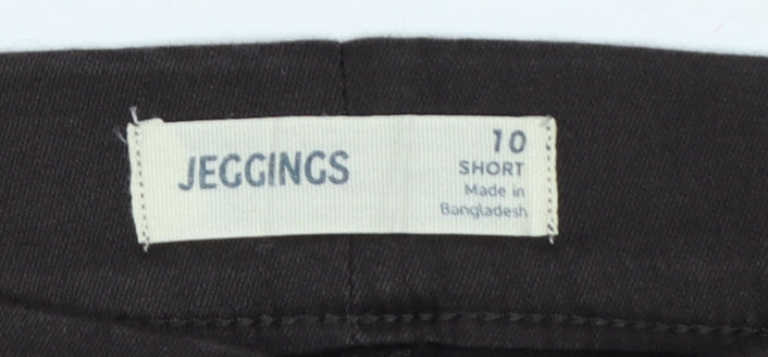 Marks & Spencer Women Brown UK 10 Short Skinny Stretch Jeggings