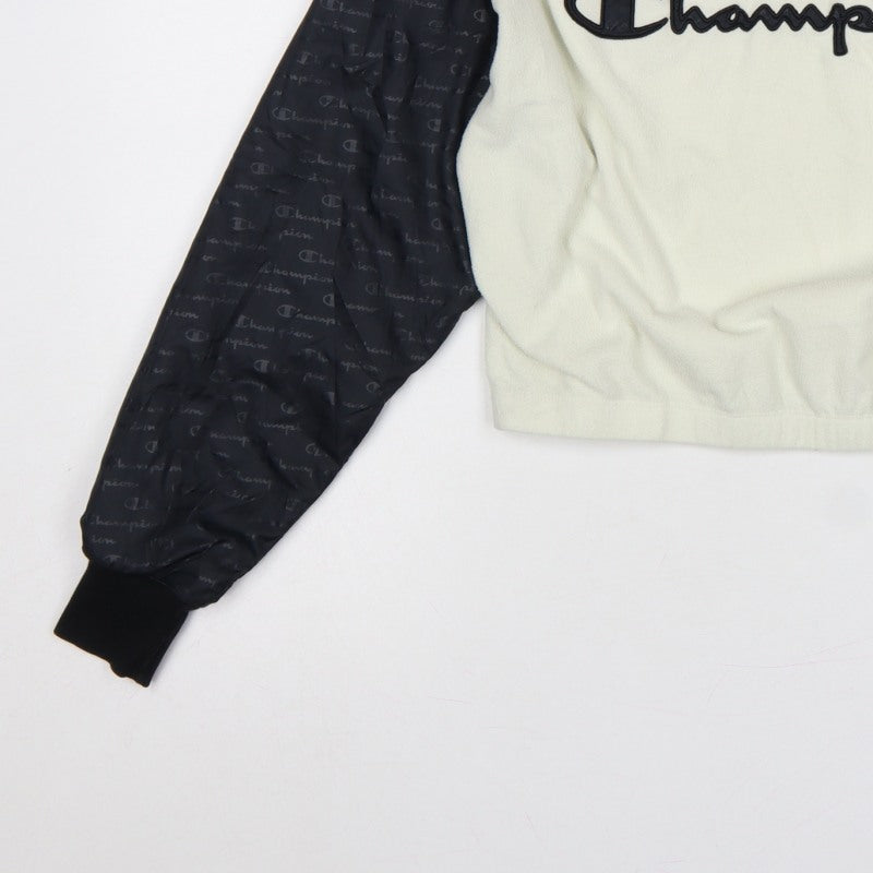 Champion Women’s Ivory & Black Small Logo Colourblock Sweatshirt