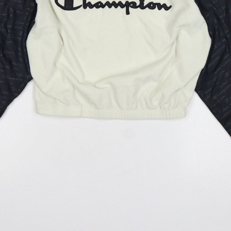 Champion Women’s Ivory & Black Small Logo Colourblock Sweatshirt