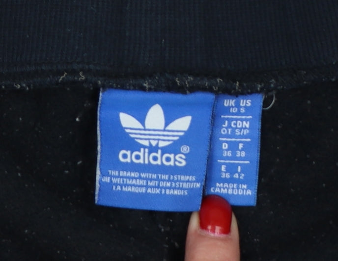Adidas Women's Black Pink 3 Stripe Jogger Track Trousers UK 10