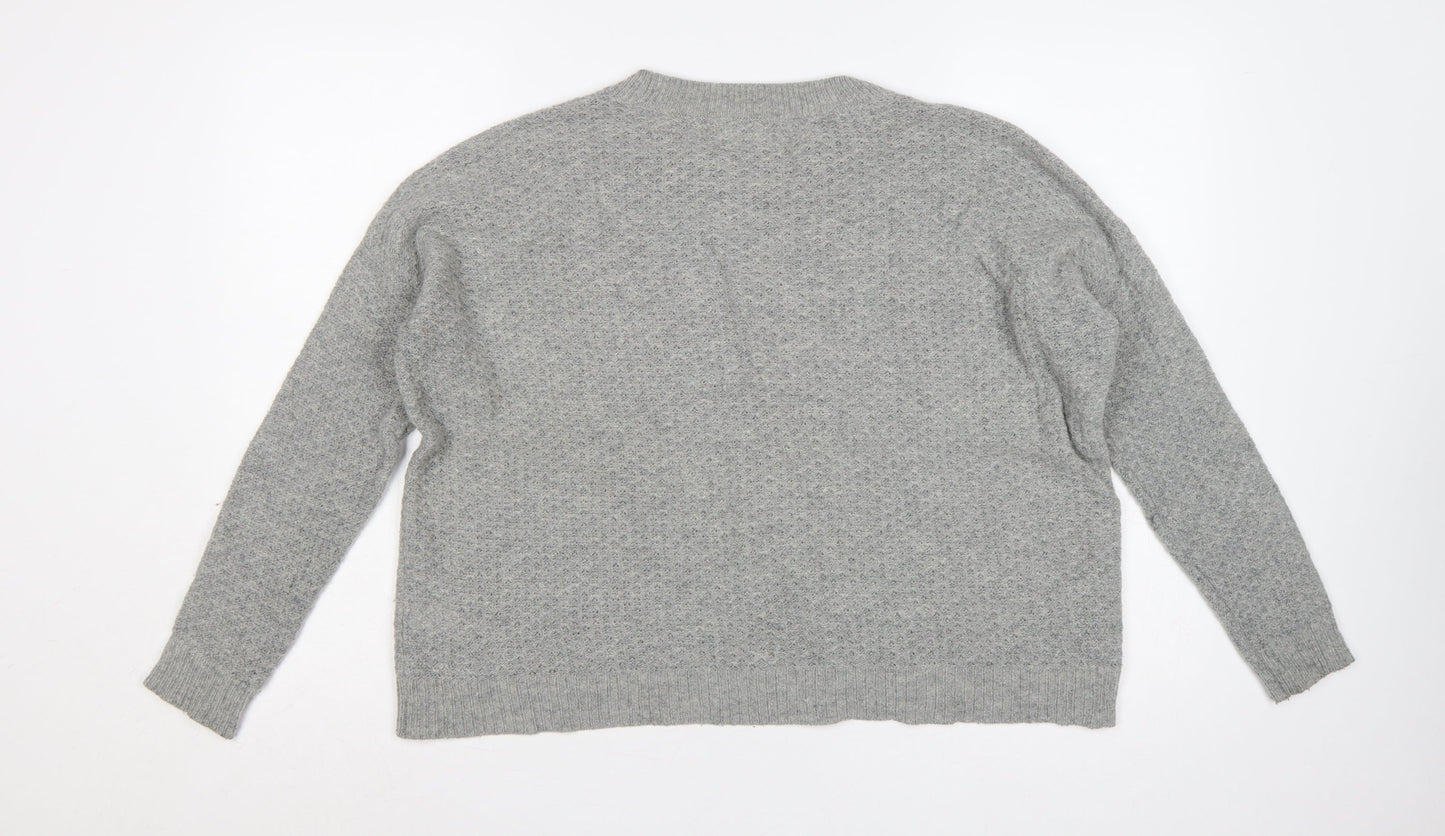 Kin by John Lewis Women’s Grey Alpaca Wool Knit Jumper Size 8