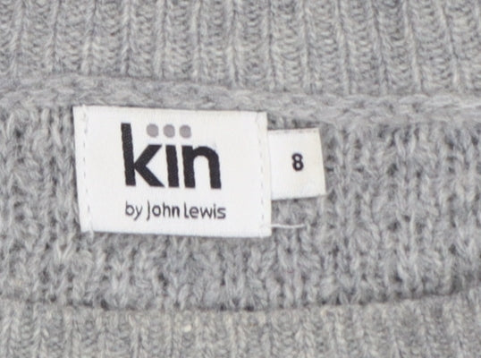 Kin by John Lewis Women’s Grey Alpaca Wool Knit Jumper Size 8