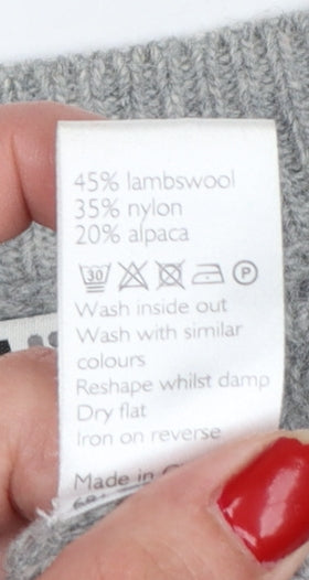 Kin by John Lewis Women’s Grey Alpaca Wool Knit Jumper Size 8