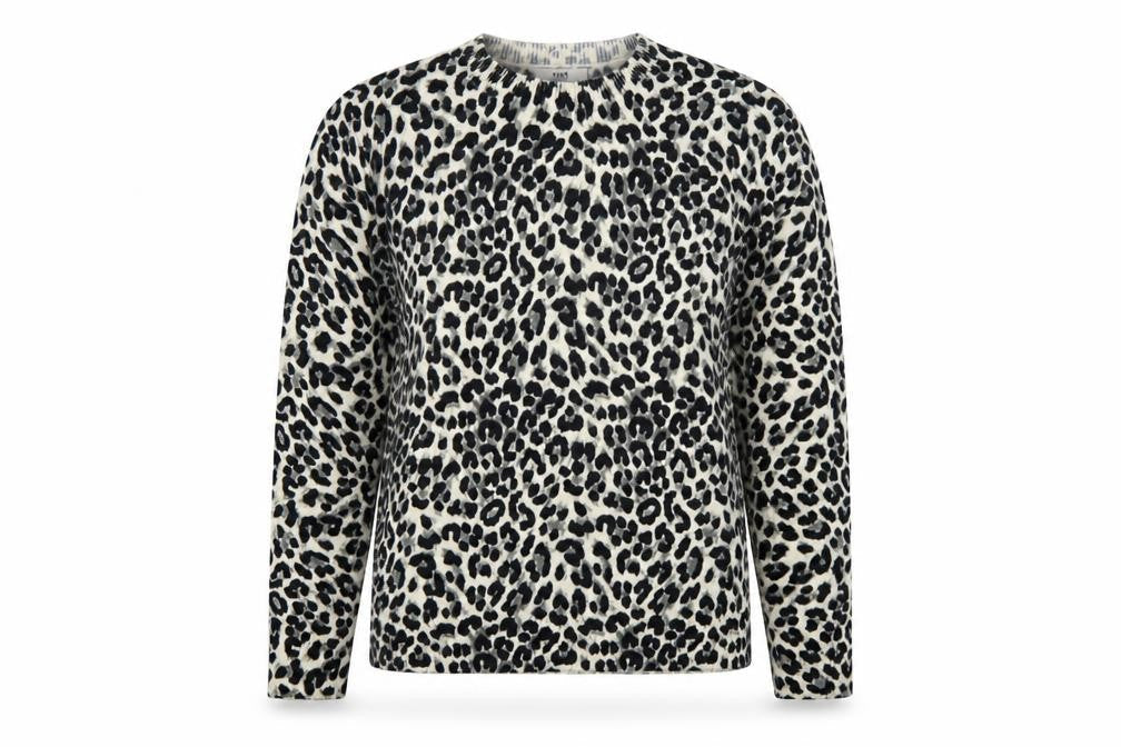 Marks & Spencer Women's Black Leopard Print Pullover Jumper UK 10