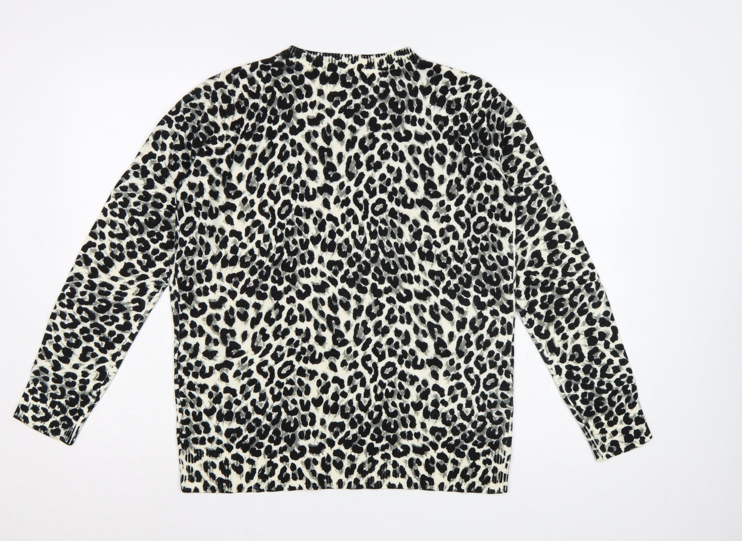 Marks & Spencer Women's Black Leopard Print Pullover Jumper UK 10