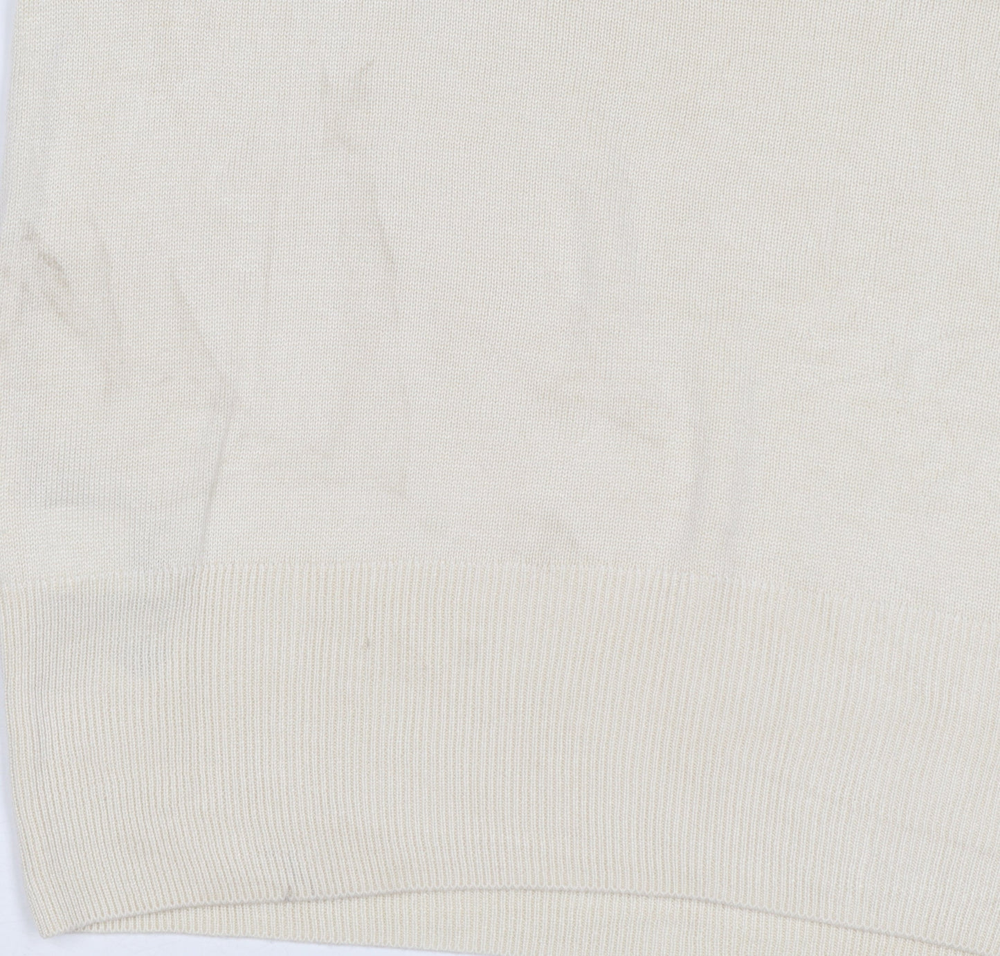 Marks & Spencer Women Ivory Size 22 Cable Knit Short Sleeve Jumper