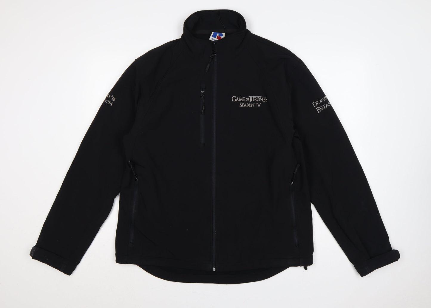 Russell Men’s Black L Game of Thrones Softshell Zip Jacket