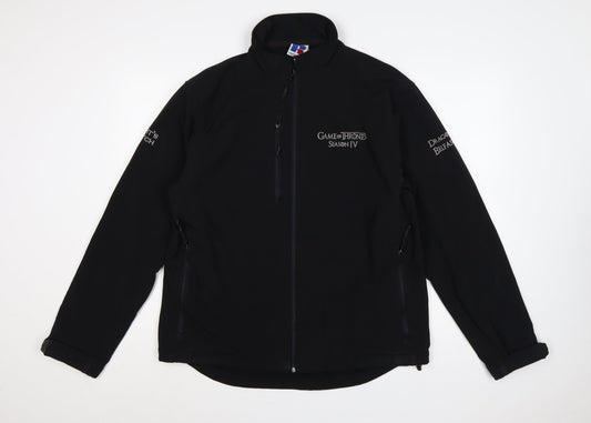 Russell Men’s Black L Game of Thrones Softshell Zip Jacket