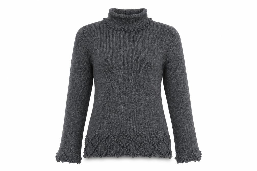 Maine New England Women’s Grey Size 10 Roll Neck Knit Jumper
