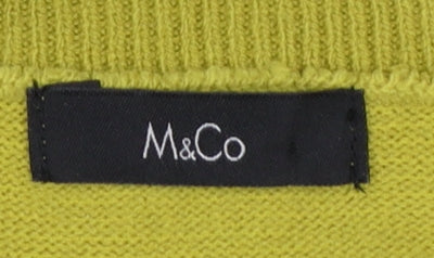 M&Co Women’s Olive Green Size 12 Roll Neck Long Sleeve Knit Jumper