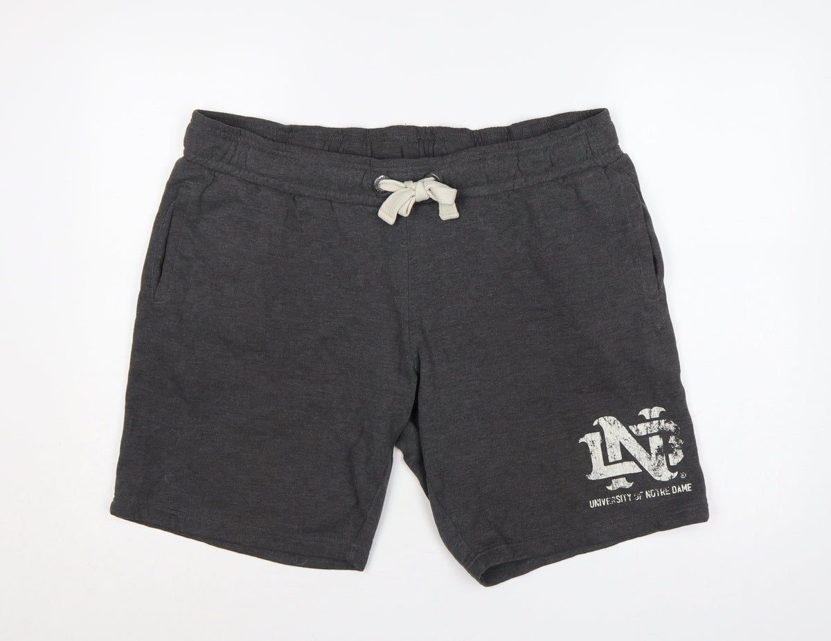 American Freshman Men’s Grey XL Notre Dame Sweat Shorts Logo