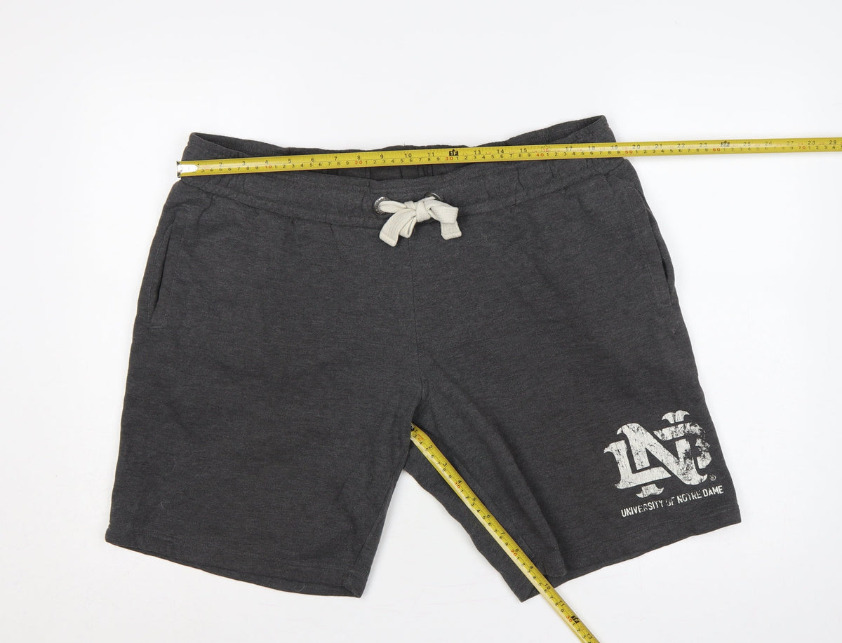 American Freshman Men’s Grey XL Notre Dame Sweat Shorts Logo