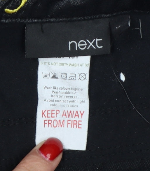 Next Women Black Size 14 Tall Sexy Skinny Coated Cotton Jeggings