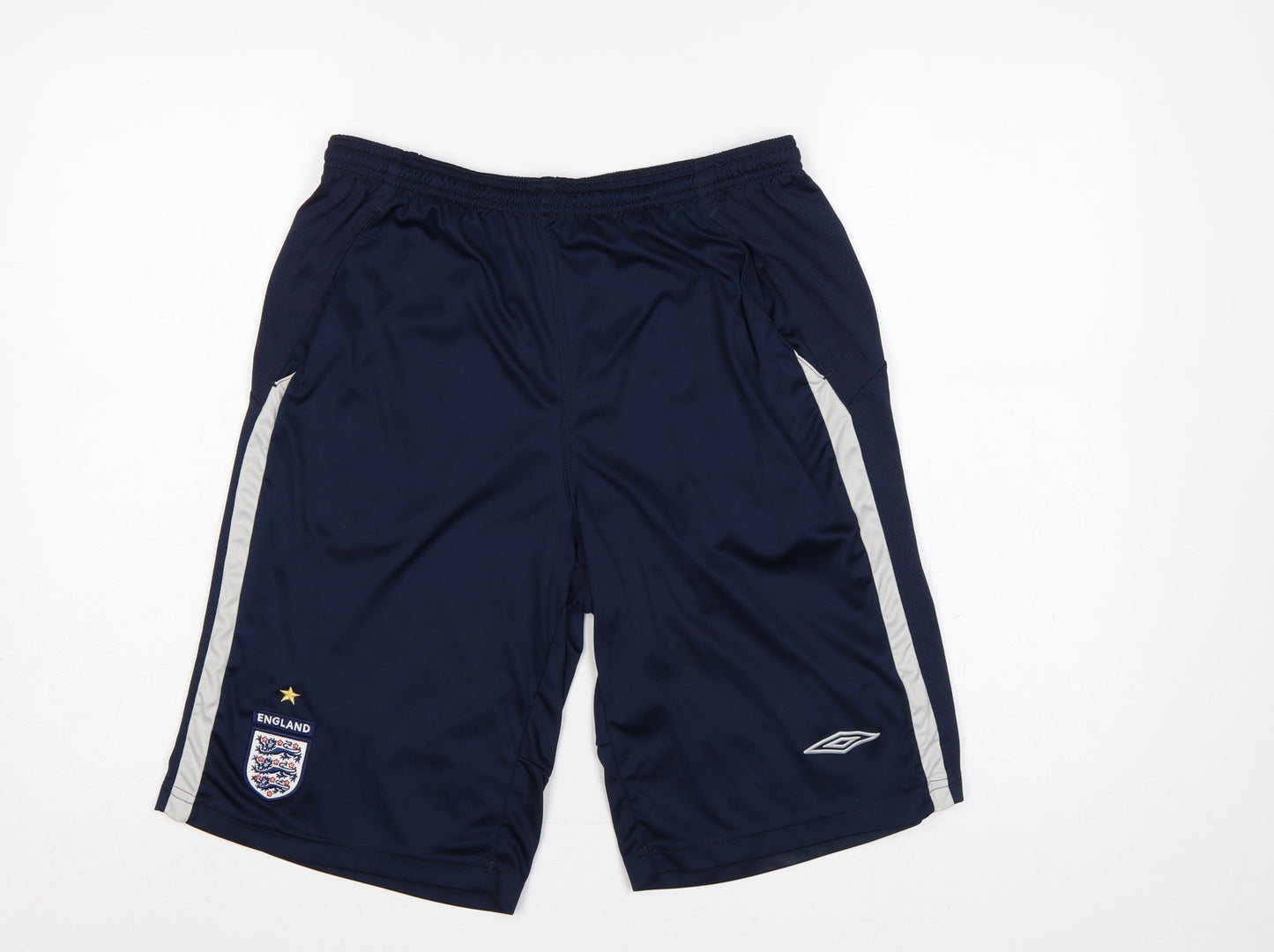Umbro England Men’s Blue L Athletic Football Shorts Mesh 2000s