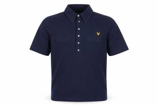 Lyle & Scott Mens Blue L Short Sleeve Eagle Logo Polo Shirt